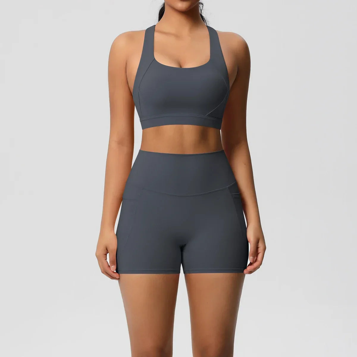 2PCS Sportswear With Pocketed Yoga Set