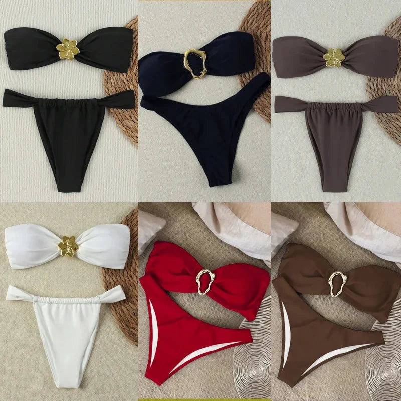 Bikini Set - Brazilian Thong - Piña Colada