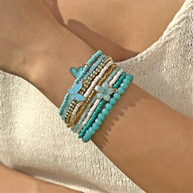 9pcs/set Bohemian Bracelet - Piña Colada