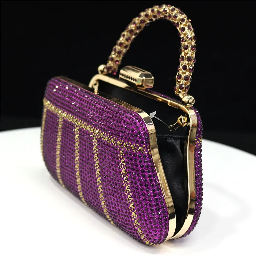 CLUTCH GLITTER BAG FOR EVENING - Piña Colada