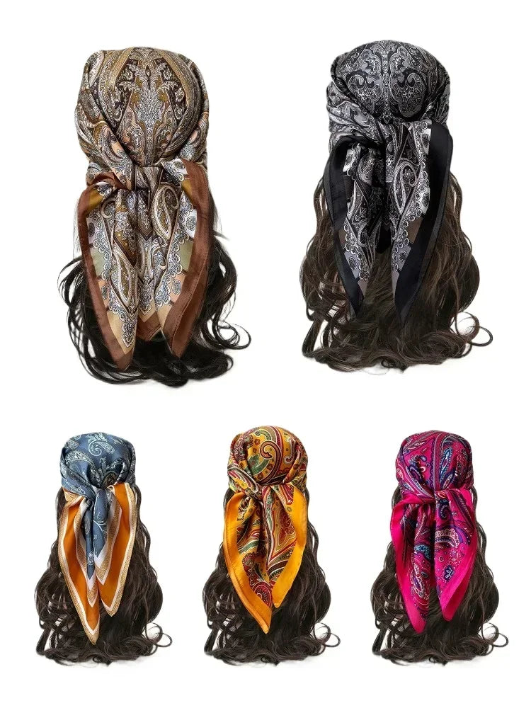 Silk Square Scarf Spring - Piña Colada
