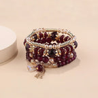 4Pcs New Tassel Charm Beads Bracelet - Piña Colada
