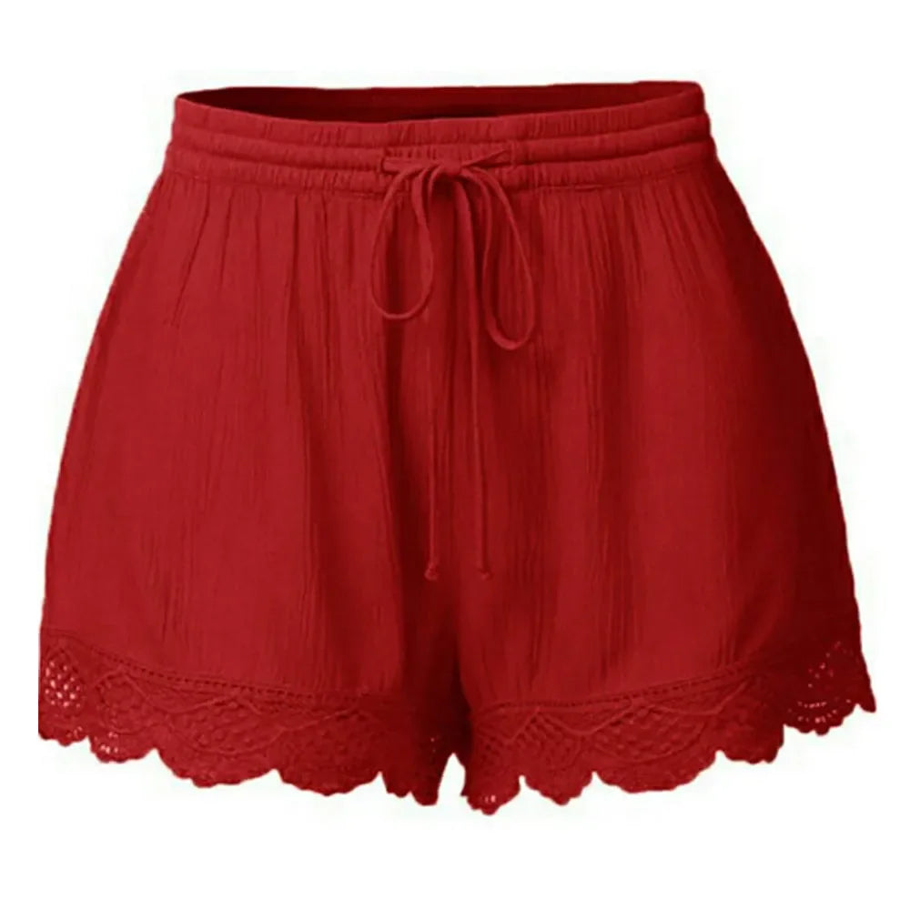Lace Loose Shorts - Piña Colada