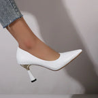 Heels Pointed Toe Gold Details - Piña Colada