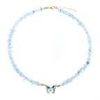 Butterfly Crystal Necklace - Piña Colada