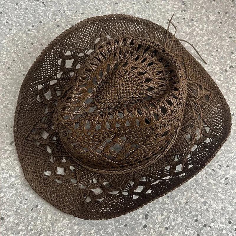 Summer Bohemian Shell Straw Hat - Piña Colada
