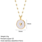 Gold Pendant Long Stainless Steel Chains - Piña Colada