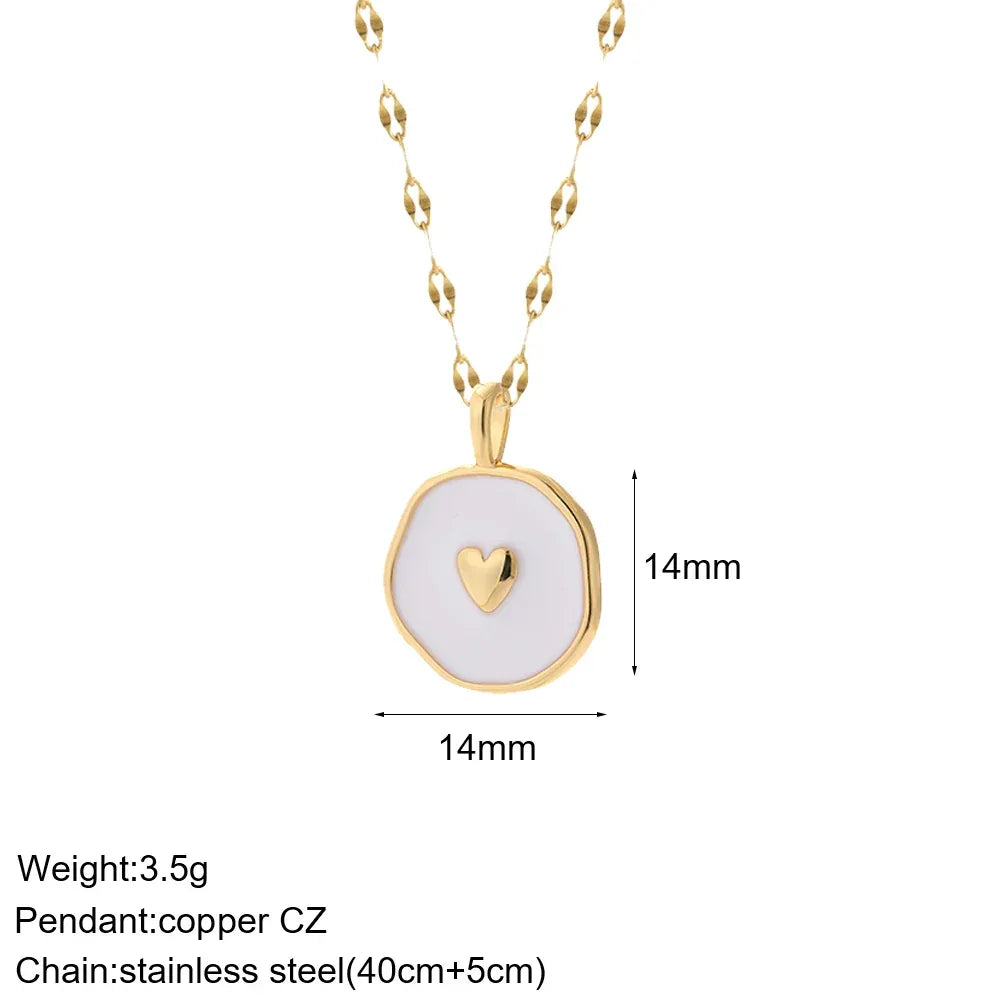Gold Pendant Long Stainless Steel Chains - Piña Colada