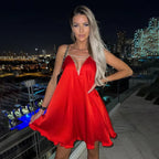 Sexy Backless Mini Dress - Piña Colada
