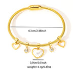 Colorful Eyes & Heart Drip Oil Pendant Bracelet - Piña Colada