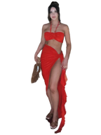 Backless Strapless Bodycon Maxi Dress - Piña Colada