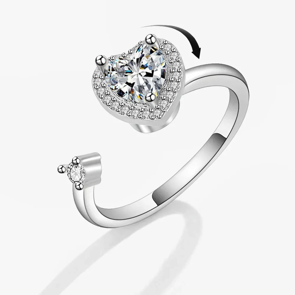 Spinner Ring Crystal Flower - Piña Colada