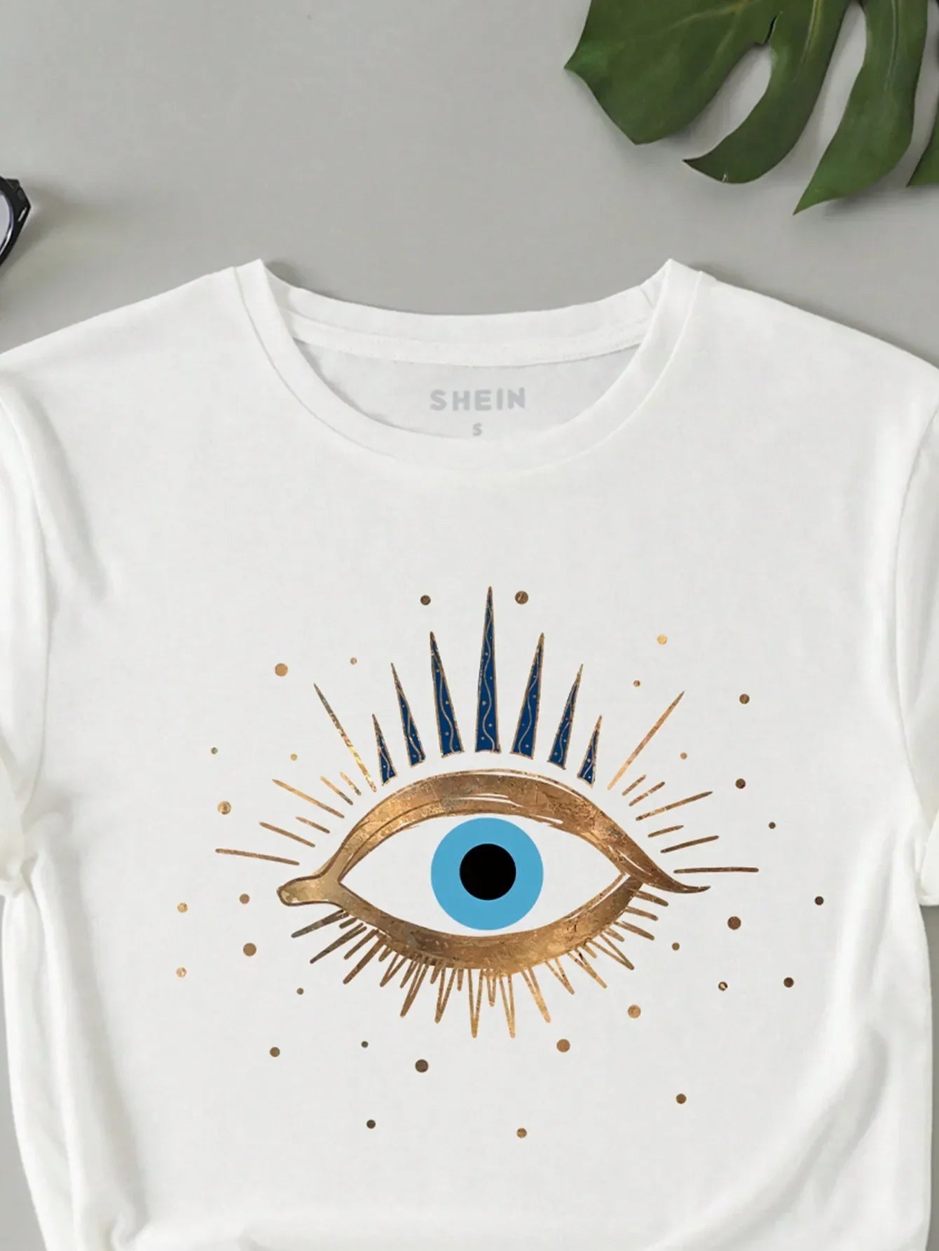 Eye Print Short Sleeve T-Shirt - Piña Colada