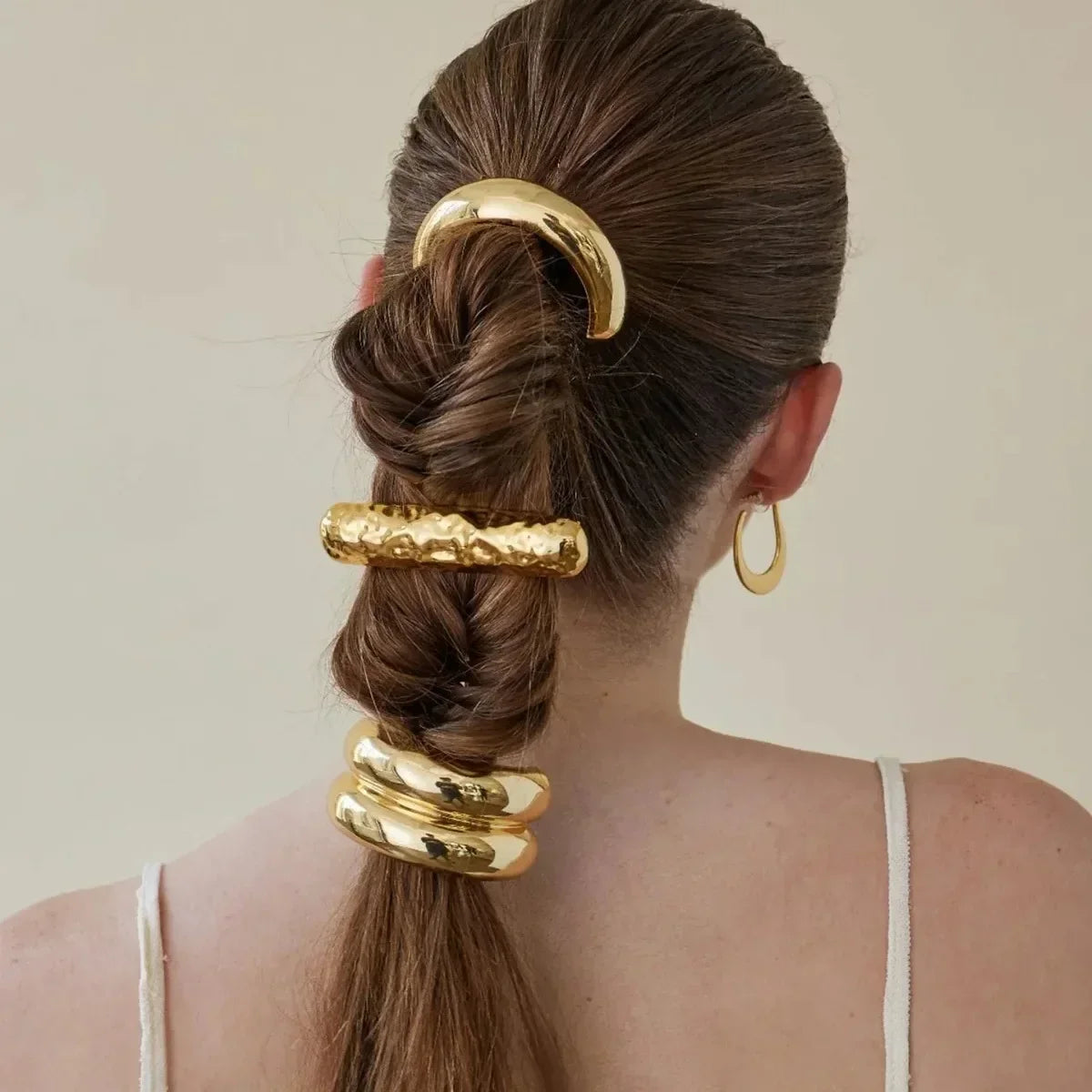 Metal Irregular Double-Layer Hair Bands - Piña Colada