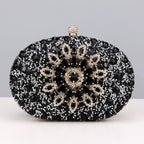 Crystal Floral Evening Clutch - Piña Colada