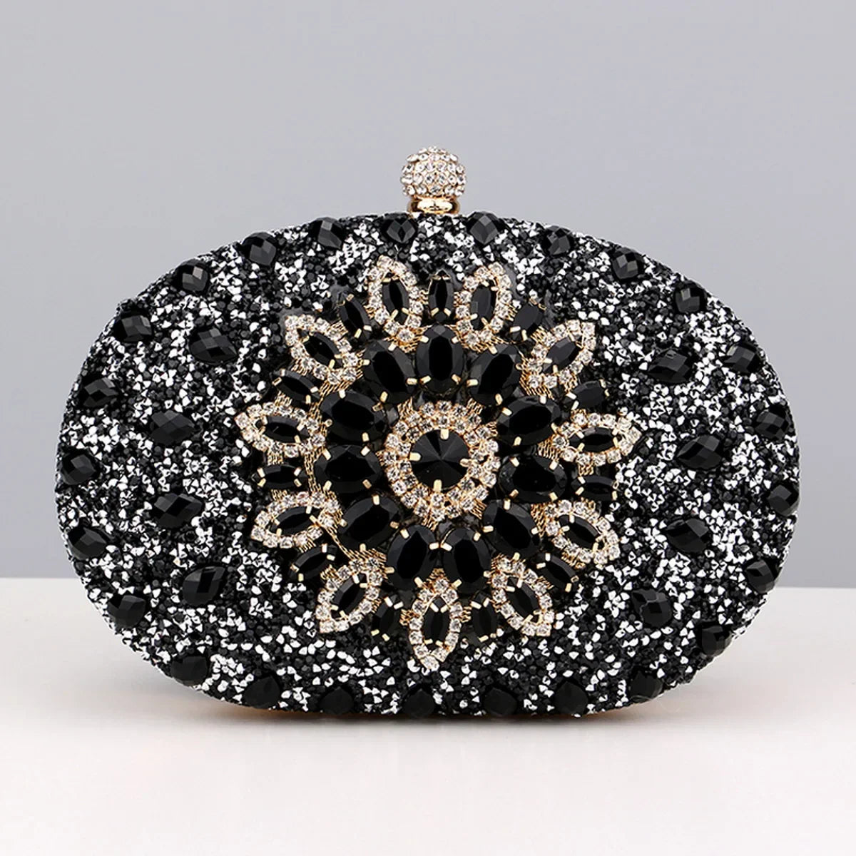 Crystal Floral Evening Clutch - Piña Colada