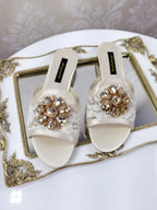Women Slippers Rhineston Open Toe - Piña Colada