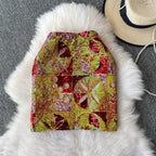 Sequin Mini Skirt - Piña Colada