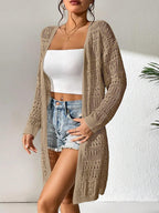 Knitted Cardigan Loose Fitting - Piña Colada