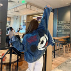 Printed Denim Jacket Cartoon - Piña Colada
