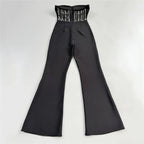 Women Sexy Strapless Shinning Pearl Beading Jumpsuit - Piña Colada