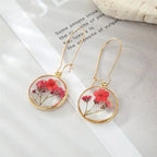 Natural Flower Dangle Earrings - Piña Colada