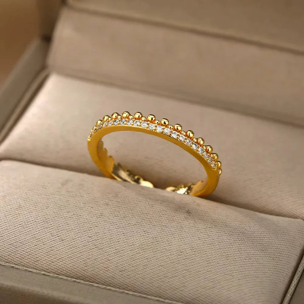 Zircon Geometric Rings - Piña Colada