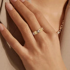 Lucky Clover Moissanite Ring - Piña Colada