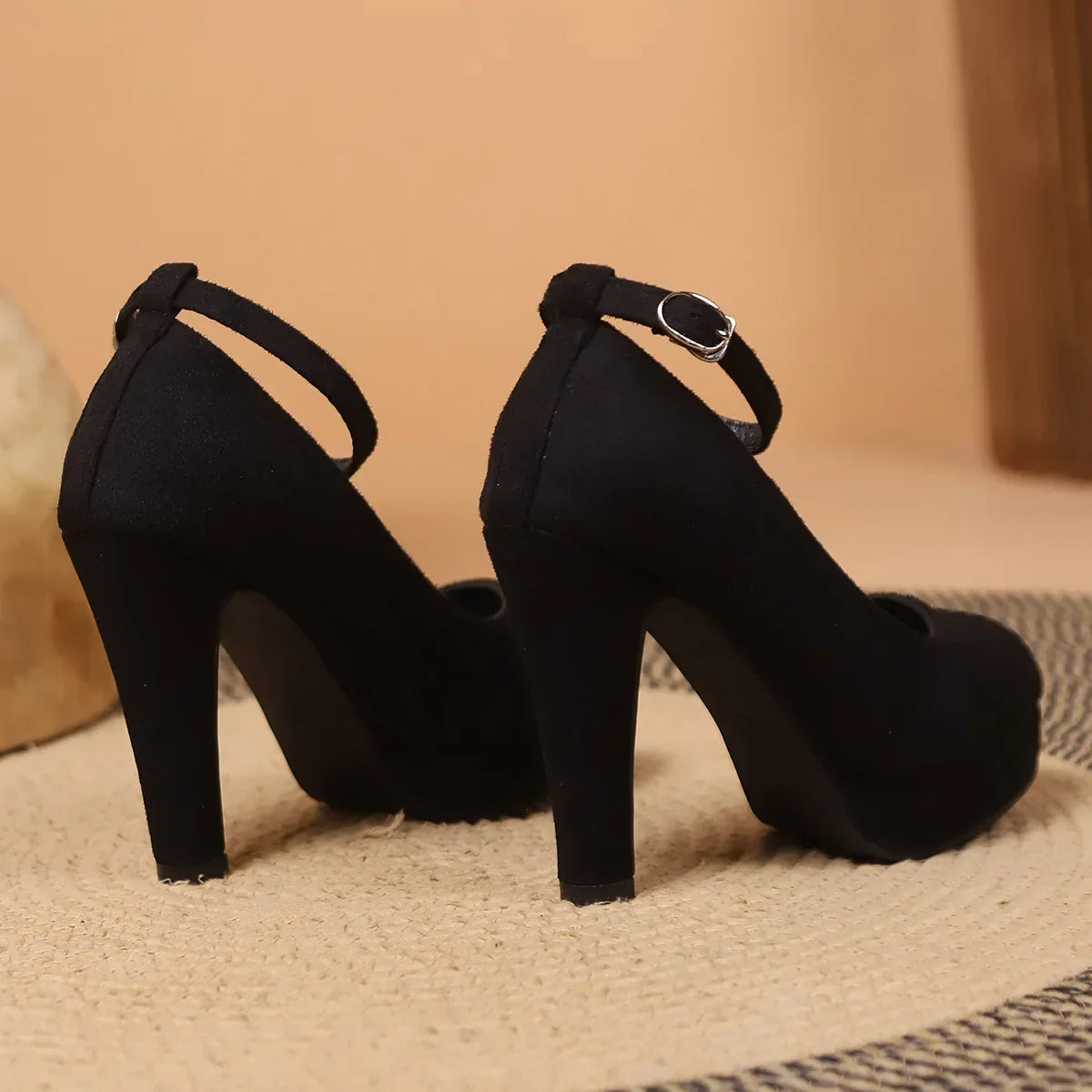 High Heels Buckle Chunky Platform - Piña Colada
