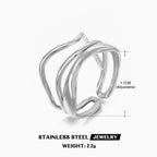 Gold Color Stainless Steel Heart Ring - Piña Colada