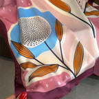 Silk Scarf Square Hairbands Flower - Piña Colada