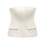 Backless Corset Tube Top – High Street Style - Piña Colada