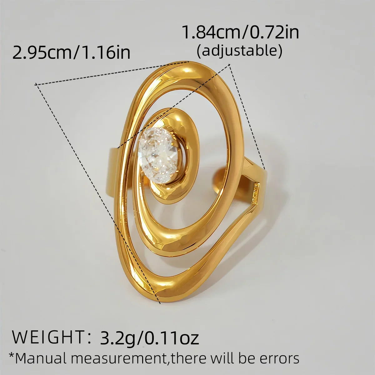 Cubic Zirconia Ring - Piña Colada