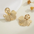 Trendy Chunky Leaf Drop Earrings - Piña Colada