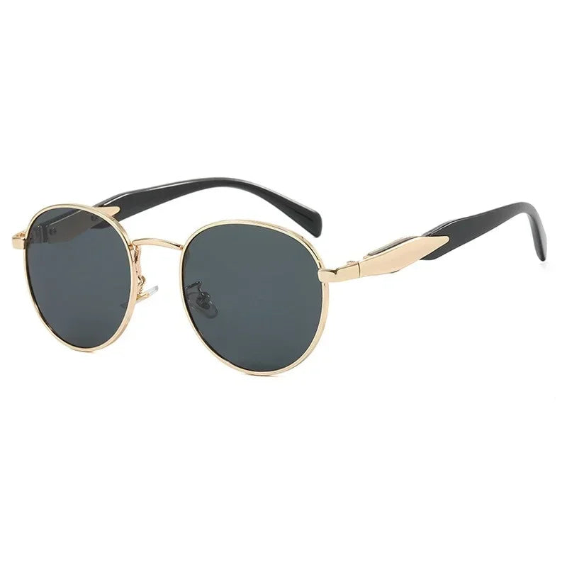 Vintage Round Metal Sunglasses - Piña Colada