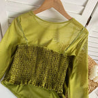 Velvet Short Top - Piña Colada