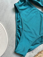 Metal Rings Cut Out Swimwear - Piña Colada