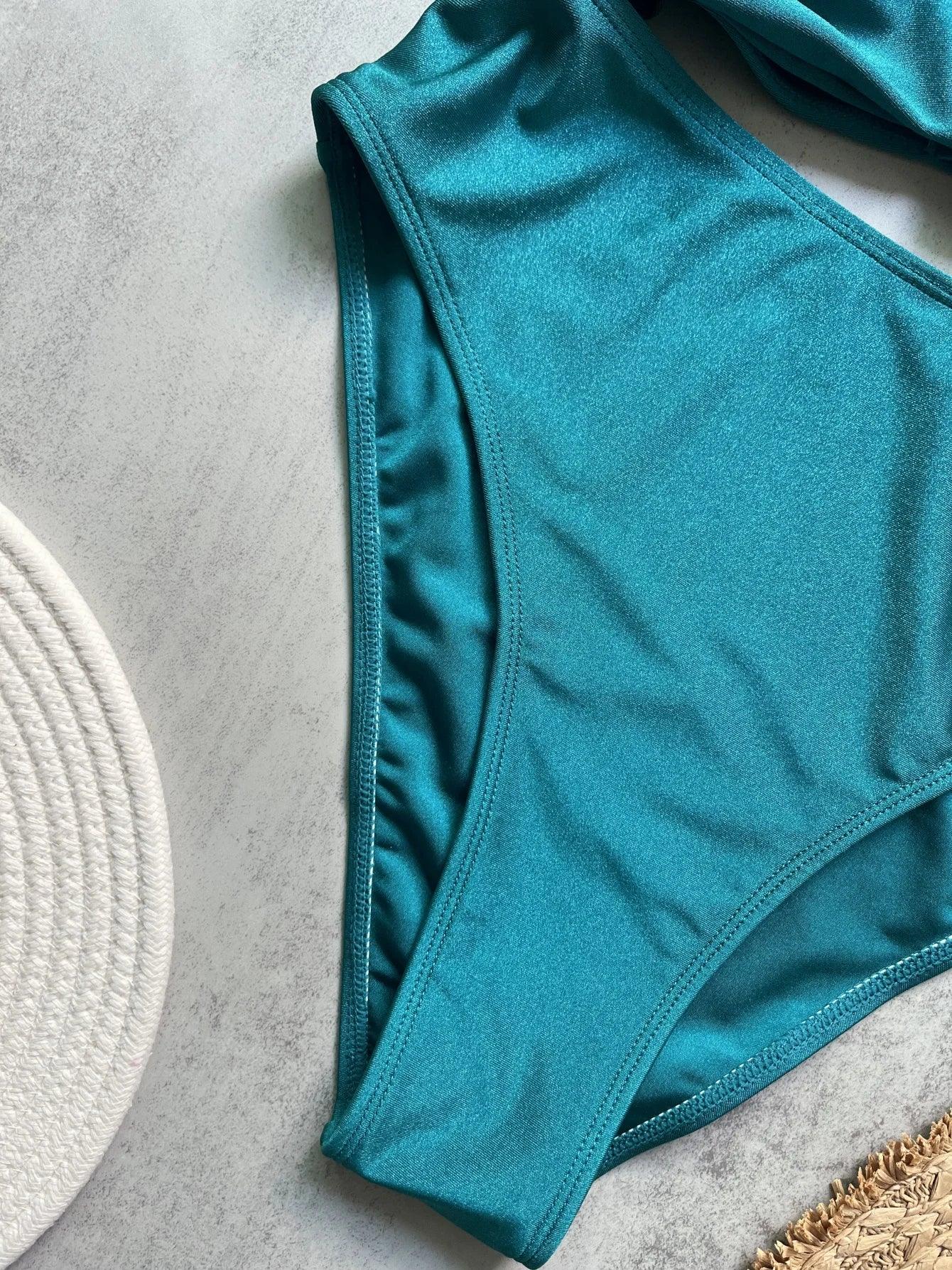 Metal Rings Cut Out Swimwear - Piña Colada