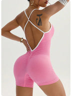 Sexy Backless Jumpsuit Women Yoga - Piña Colada