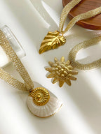 Stainless Steel Conch Leaf Sun - Piña Colada