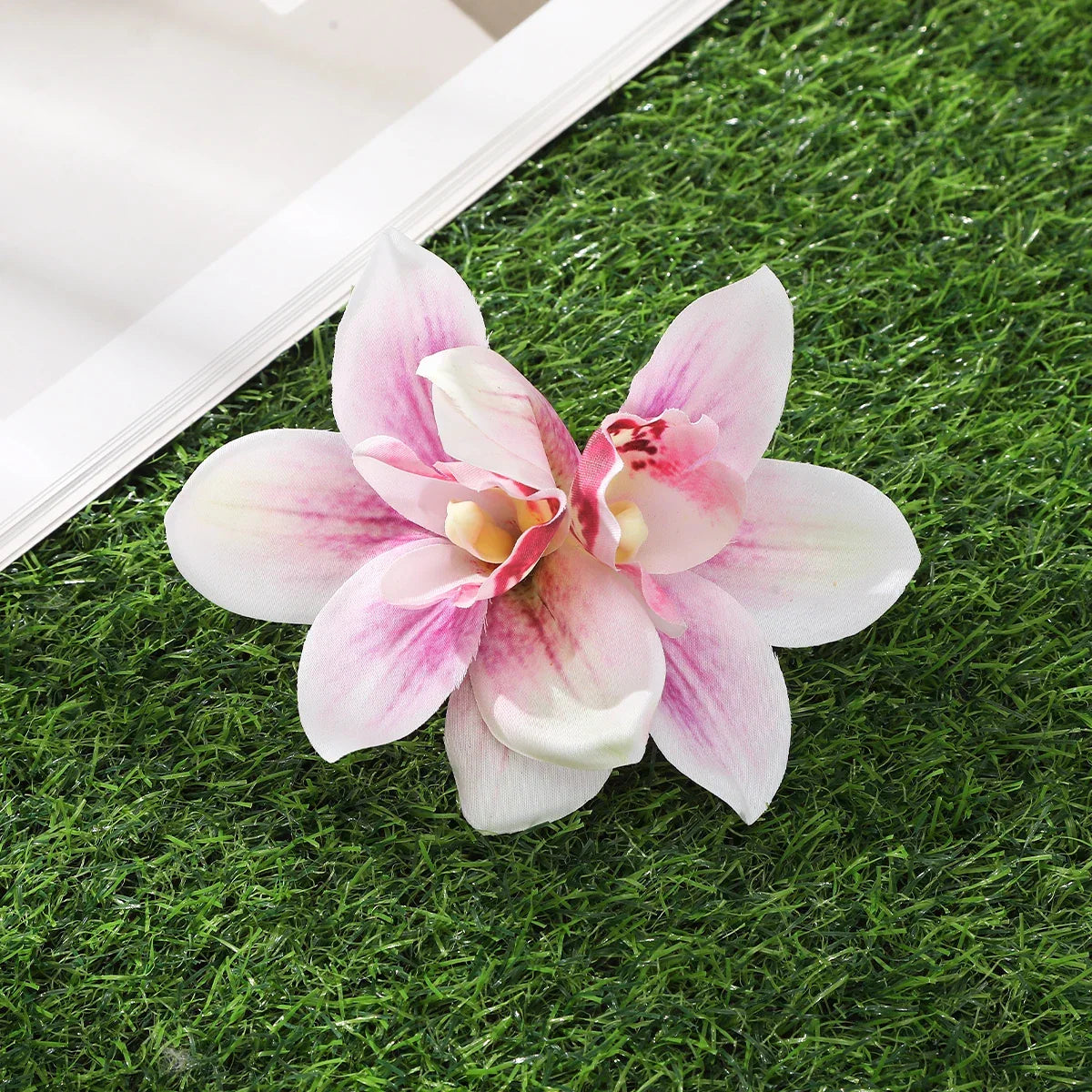 Orchid Flowers Hair Clips - Piña Colada