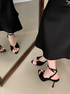 Pointed Toe Thin High Heels Sandals - Piña Colada
