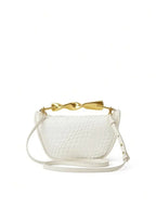 Summer Half-Moon Beach Straw Shoulder Bags Women's - Piña Colada