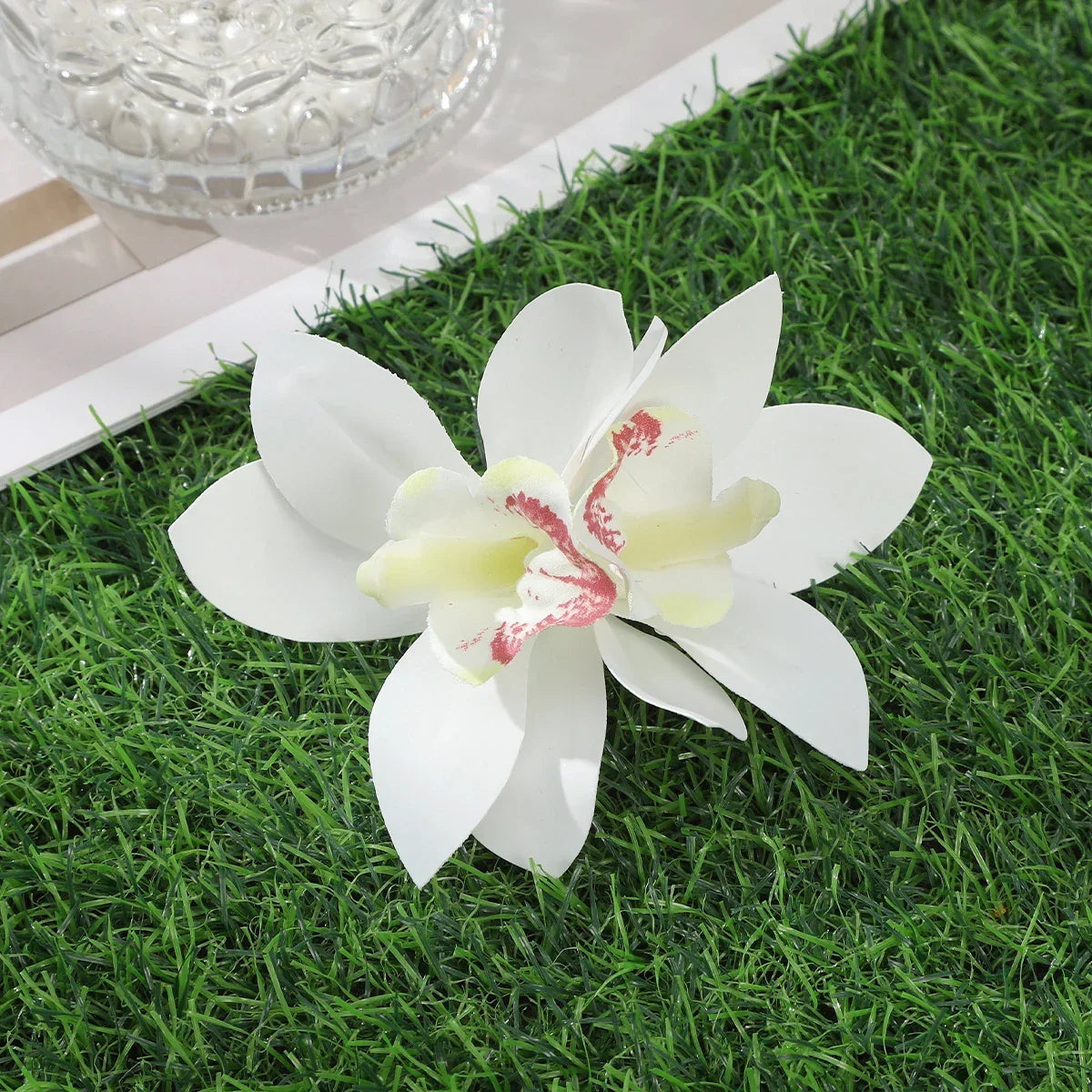 Orchid Flowers Hair Clips - Piña Colada