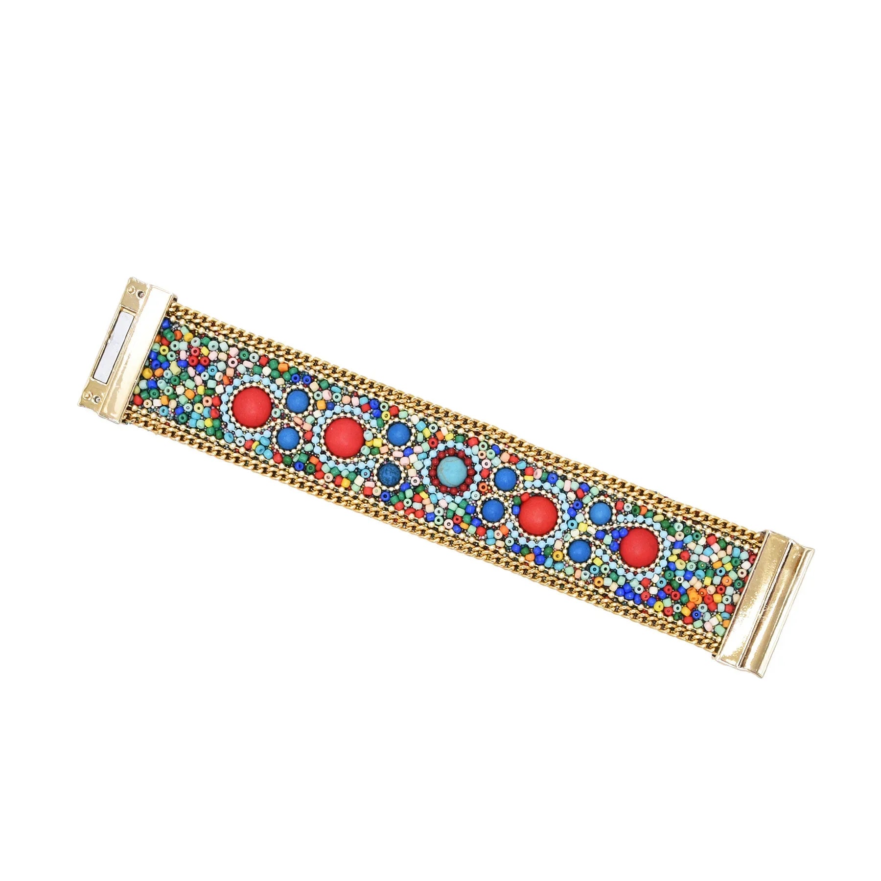 Turquoise Magnetic Snap Bracelet - Piña Colada