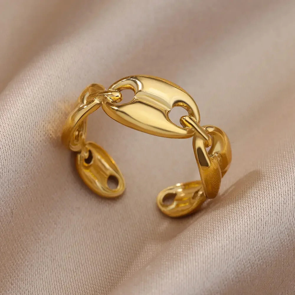 Stainless Steel Rings for Women Gold - Piña Colada