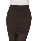 Summer Women High Waist Elastic Pleated Skirt - Piña Colada