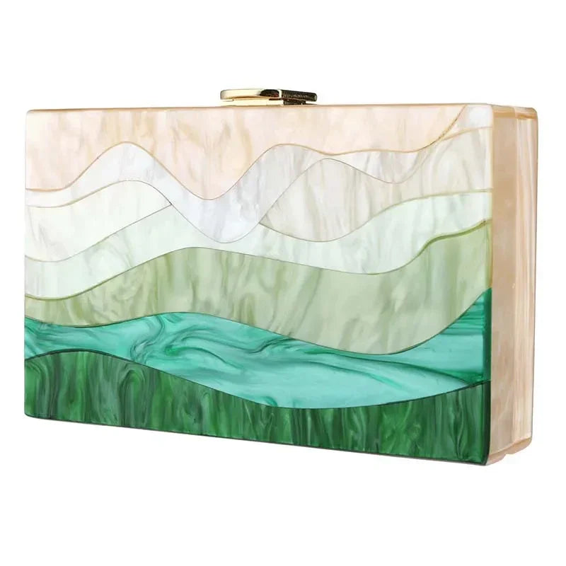 Geometric Box Clutch - Piña Colada