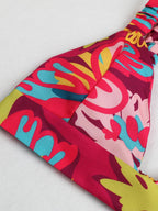 Draped Print V-Neck Maxi Dress – Beachwear Edition - Piña Colada