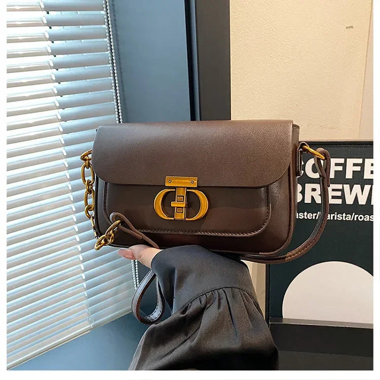 Casual Leather Satchel Bag for Women - Piña Colada